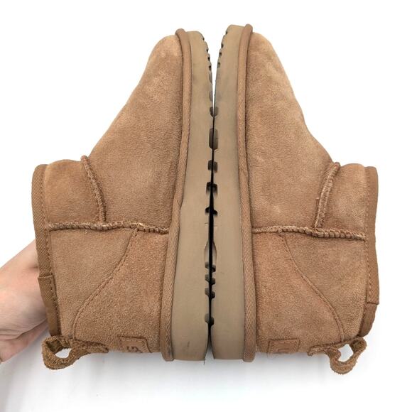 UGG Classic Ultra Mini Sheepskin Winter Boots Women's Chestnut Size US7 EU38 - Picture 5 of 13
